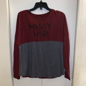 Messy Hair Don’t Care Long Sleeve Shirt